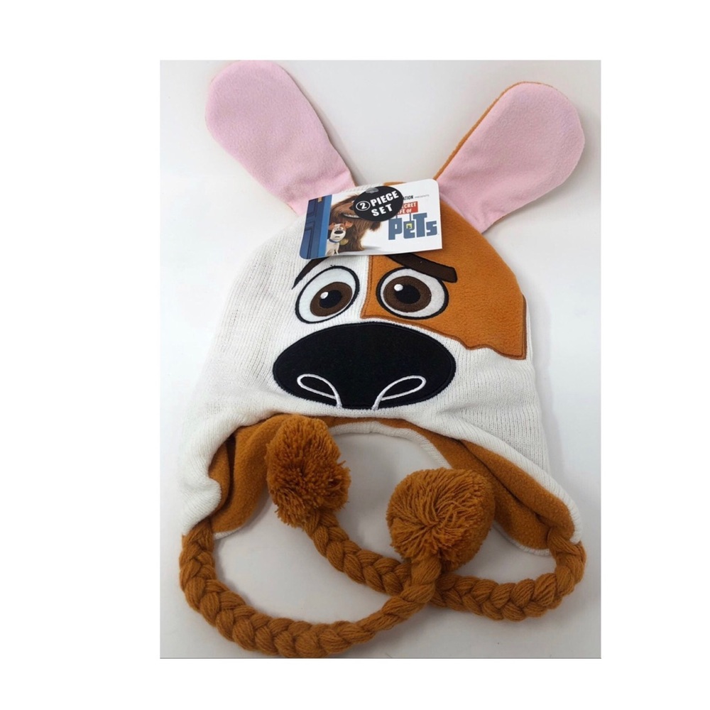 The Secret Life of Pets Boys and Girls Max Dog Winter Knit Hat & Gloves Ages 3-5